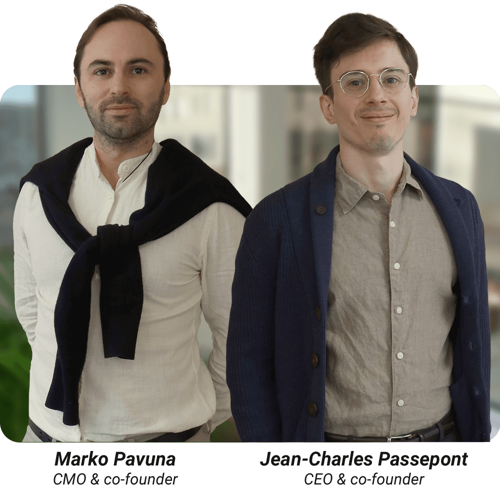 Marko Pavuna and Jean-Charles Passepont, co-founders of Unitag